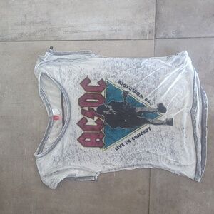 Divided AC/DC Burnout Muscle Tshirt